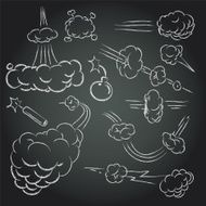 Comic book explosion elements