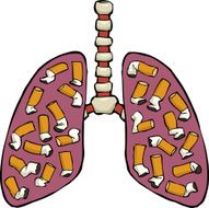Human lung ashtray