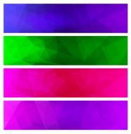 Four vector polygonal backgrounds for banner 5