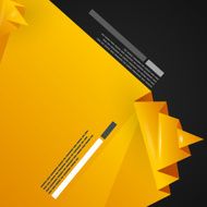 Origami background on dark