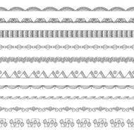 Seamless Doodle Border and Frame Elements N2
