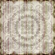 floral wallpaper on striped aged background
