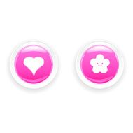Pink love buttons