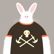 medieval t-shirt rabbit character fluff