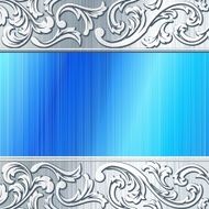Blue and brushed steel futuristic banner