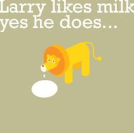 Larry likes milk (vector)