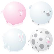 Farm round animals
