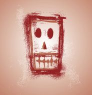 grunge skull face