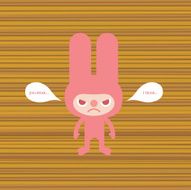 focus on the good things rabbit character expression