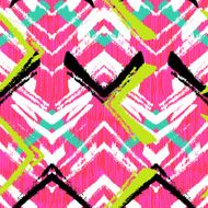 Hand drawn pattern with brushed zigzag line N4