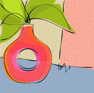 Abstract Vintage Retro Vase