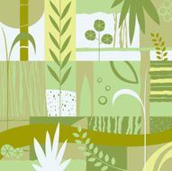 decorative design with plants N2