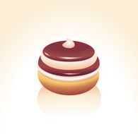 Chocolate icing covered donut