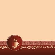Vector background with cup of coffee