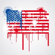 melting USA flag
