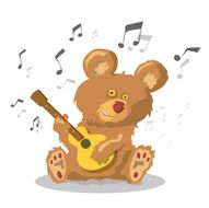 Bear playing acoustic guitar N2