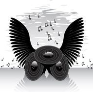 Abstract speakers and wings