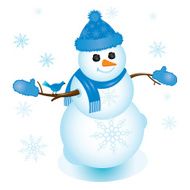 Snowman in Blue