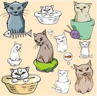 Pet Illustrations VI Cats (Vector) N2
