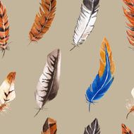 Seamless pattern with feather N5
