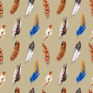 Seamless pattern with feather N6