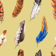 Seamless pattern with feather N7