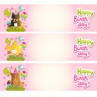 Happy Birthday cards with cat dog bird N2