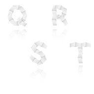 paper alphabet letters font Q R S T