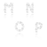 paper alphabet letters font M N O P