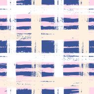Plaid pattern with wide brushstrokes