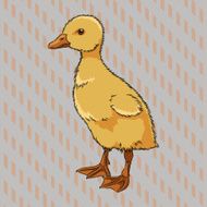 Realistic duckling side view N2