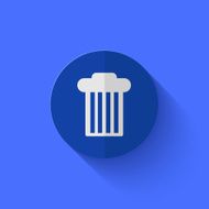 Vector modern flat blue circle icon N27