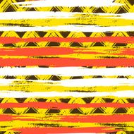 Seamless ethnic zigzag pattern with bold brushstrokes N2