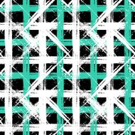 Seamless plaid pattern with bold brushstrokes and stripes N3
