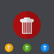 Vector modern circle icons set on gray N31
