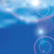 Vector sunny sky with clouds N2