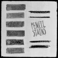 Hand drawn pencil squares set N2