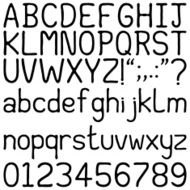 Handwritten lean font