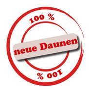 100 neue Daunen - new down feather in german
