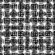 Plaid pattern with crossing watercolor lines N4