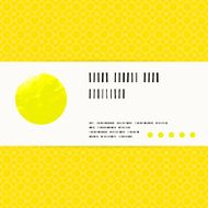 Vector card with watercolour circle in yellow
