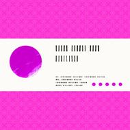 Vector card with watercolour circle in pink