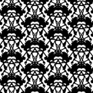 Hand painted pattern with thick inkblot