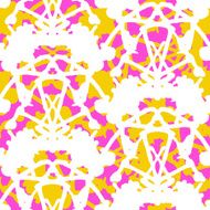 Vintage vector damask pattern with abstract shapes N4