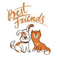 Best friends - cat and dog
