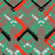 Hand drawn pattern with brushed zigzag line N11