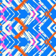 Hand drawn pattern with brushed zigzag line N12