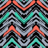 Hand drawn pattern with brushed zigzag line N15
