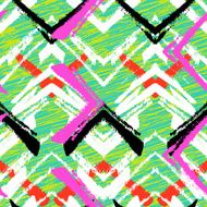 Hand drawn pattern with brushed zigzag line N17