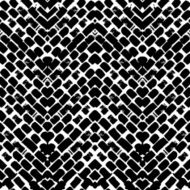 Black and white hand painted zig zag pattern N2